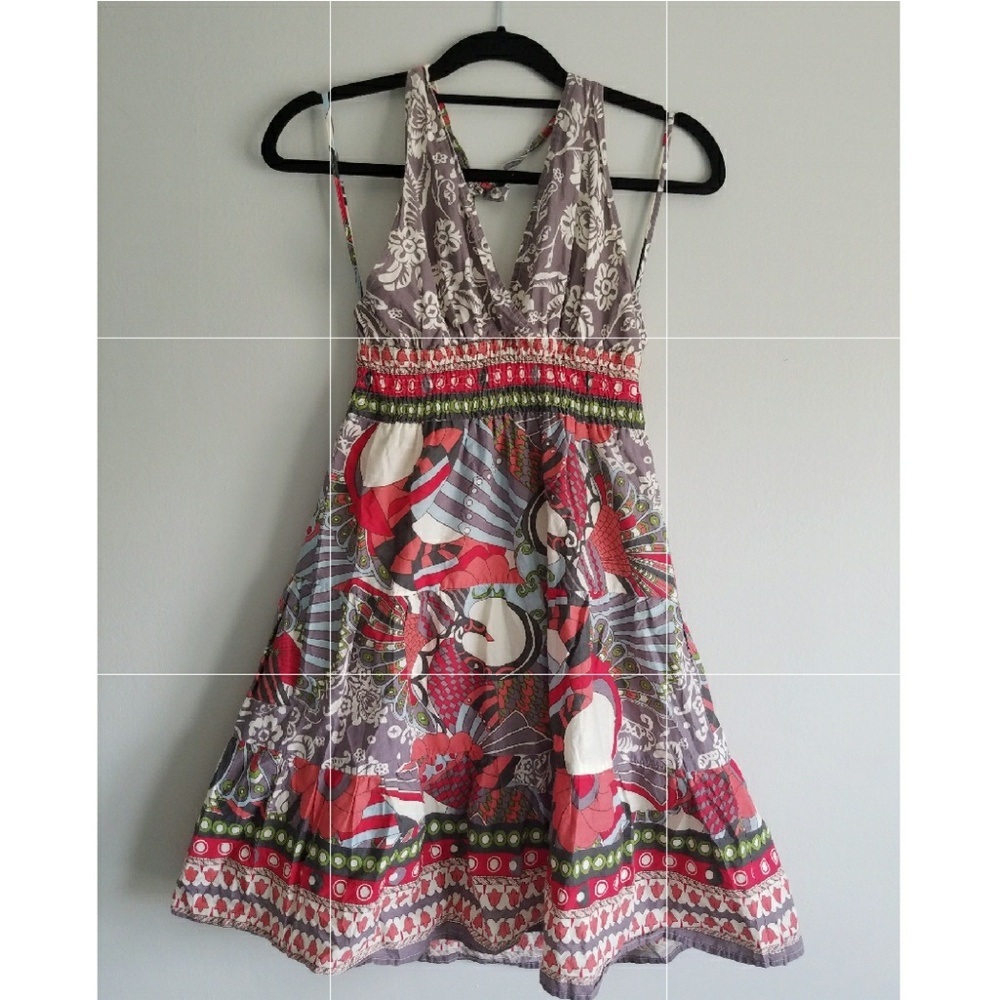 Floral halter midi dress